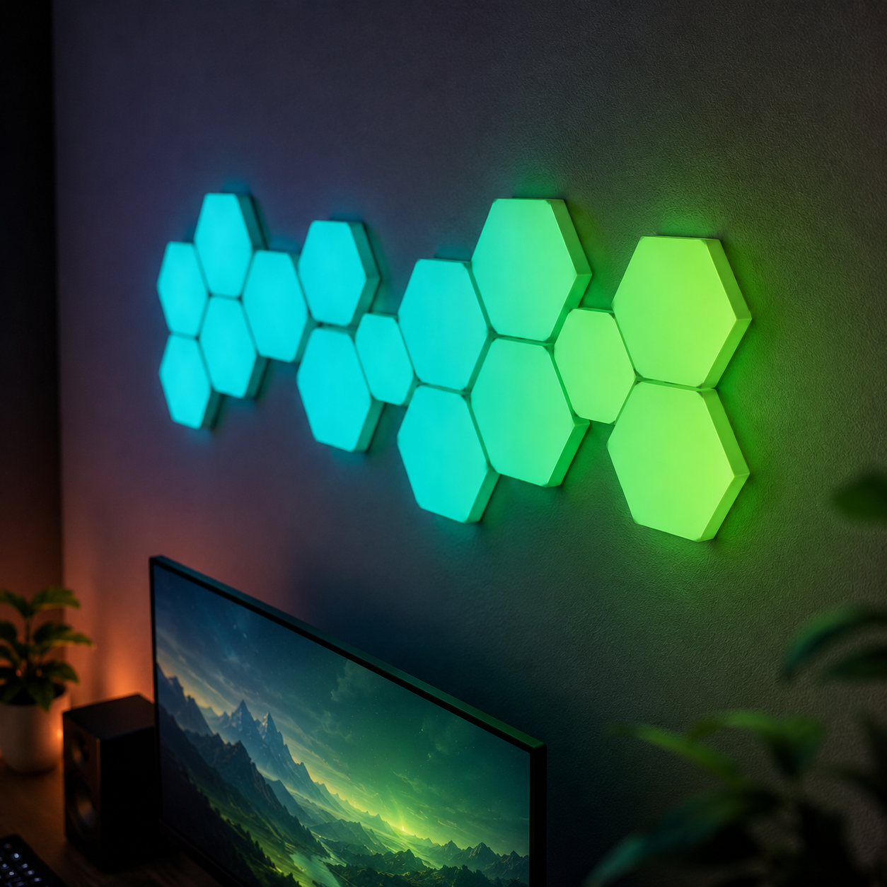 Glowzenix™ Hexagon Modular Wall Lights